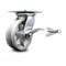 Service Caster 6 Inch V Groove Semi Steel Caster with Roller Bearing and Brake/Swivel Lock SCC SCC-35S620-VGR-SLB-BSL - alternate 1